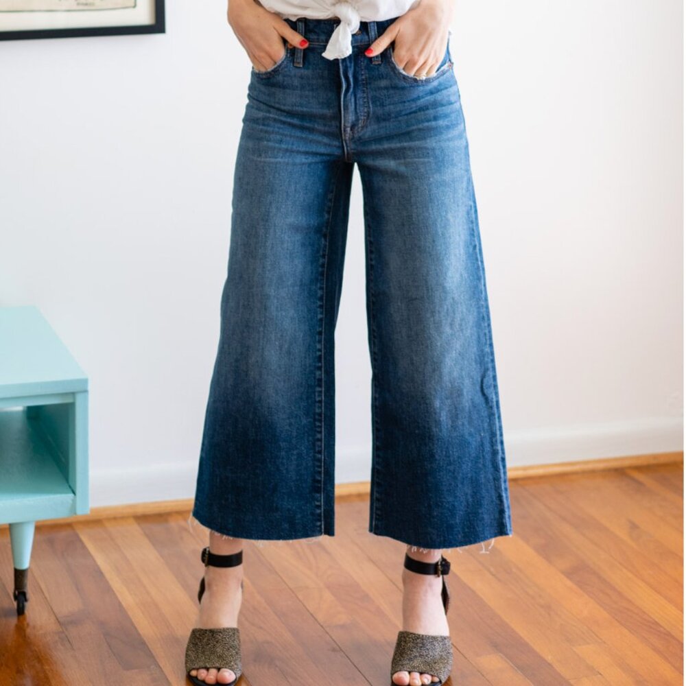 EUC Madewell Wide-leg Cropped Jeans (26 inch)